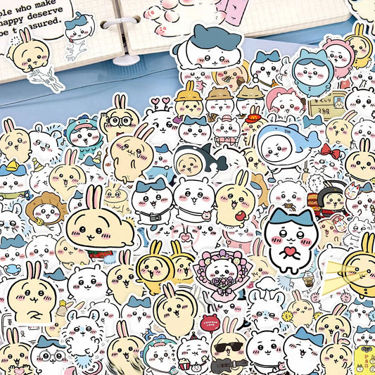 100pcs Kawaii Jiikawa Cartoon Stickers Decorative Desk Laptop Scrapbook Luggage Stationery Cute Graffiti Sticker for Kids Gif