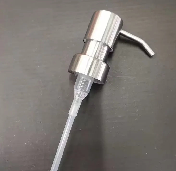 ABS Hand Liquid Soap Pump Dispenser Head Nozzle for Bathroom Kitchen Foam Soap Shampoo Dispenser Accessories - brushed