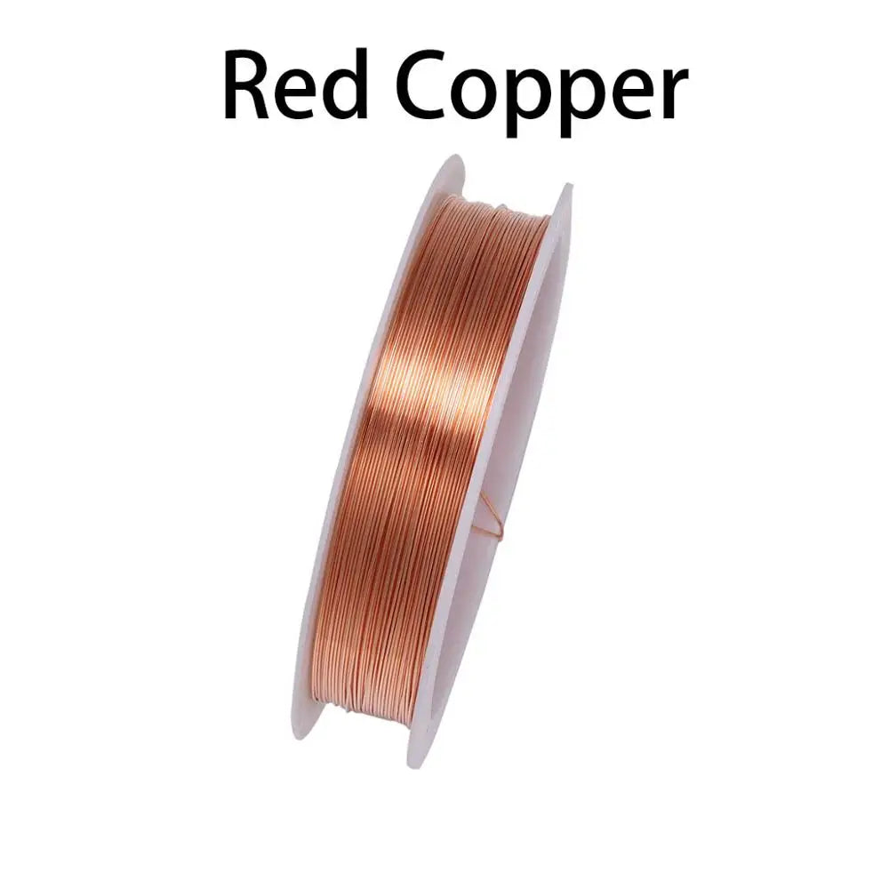 1 Roll 0.2/0.3/0.4/0.5/0.6/0.7/0.8/1mm Sturdy Copper Wire Beading Wire For Bracelet Necklace DIY Jewelry Making Accessories -