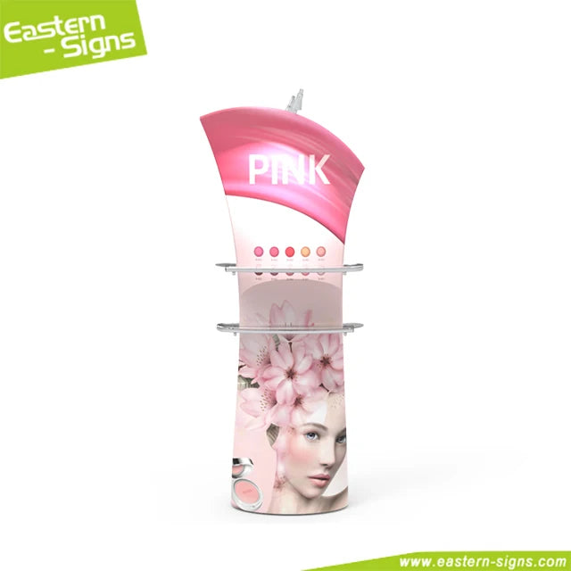 Advertising Printed Acrylic Exhibition Display Stand With Angled Top
