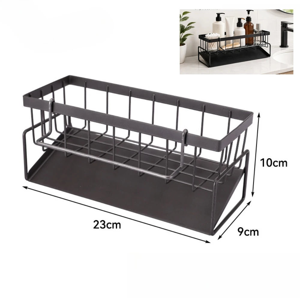 Kitchen Sink Drain Rack Sponge Storage Flexible Faucet Holder Soap Drainer Towel Rack Shelf Organizer Kitchen Accessories - U