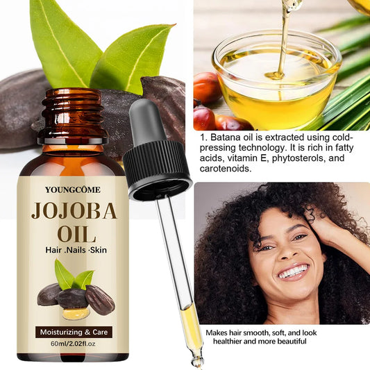 Organic Jojoba Oil, Pure Moisturizing Oil For Face, Hair, Skin Nails | Natural Cold Pressed Hexane Free Carrier Oil Hair Rela