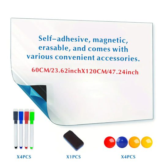 Erasable Magnetic Whiteboard Sticker, Self-adhesive Wall Whiteboard, Suitable for Back-to-school Season, Classroom Office Use
