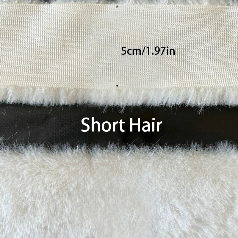 1m Faux Rabbit Fur Ribbon Trimming Fabric Soft Fluffy Plush Hair Tapes Stripe Fabric For DIY Garment Crafts Sewing Accessorie