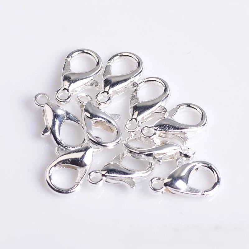 100-200pcs/lot Lobster Clasps Jewelry Making Materials Hooks Chain Closure DIY Accessories Supplies For Bracelets Necklaces