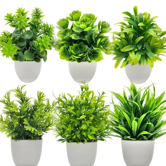 Potted Bonsai Plant Plastic Desktop Decor For Home And Office