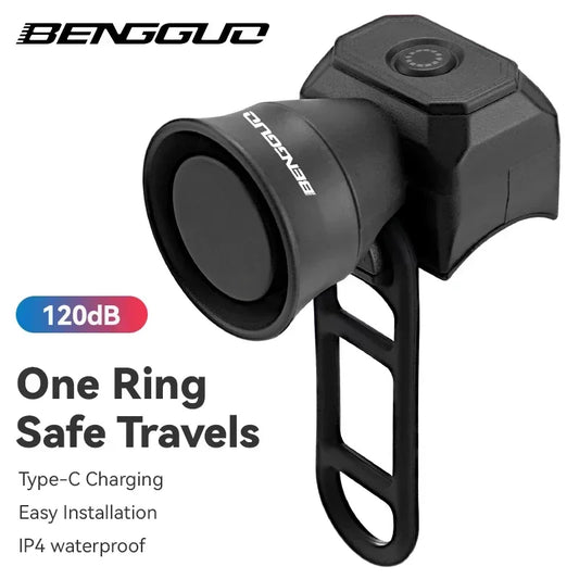Bicycle Horn Mountain Bike Battery/USB Charging Waterproof Electronic Bike Bell Riding Equipment Children's Scooter Accessori