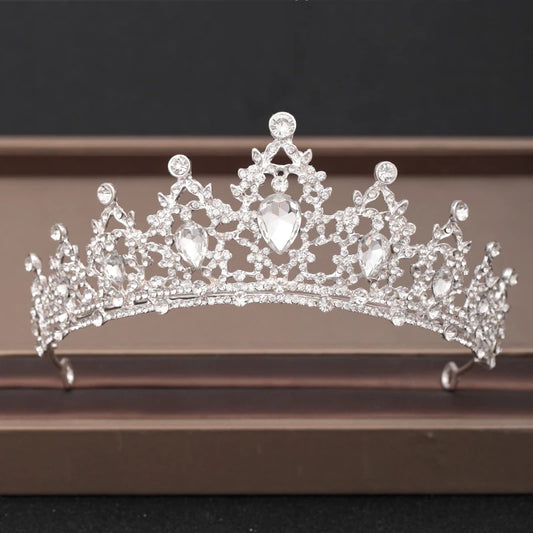 Bridal Baroque Rhinestones Crystal Tiaras Wedding Crown Hair Jewelry for Women Party Crowns Bride Accessory