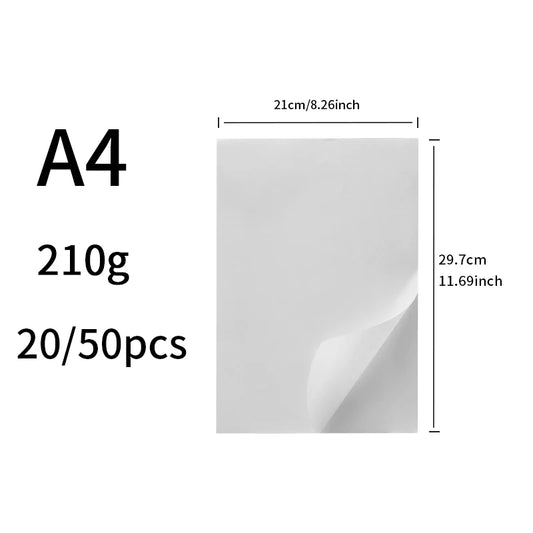 20/50Pcs A4 Washi Paper Self-Adhesive Hand Account Material Sticker Laser Inkjet Printer Translucent DIY Handmade Japanese Pa