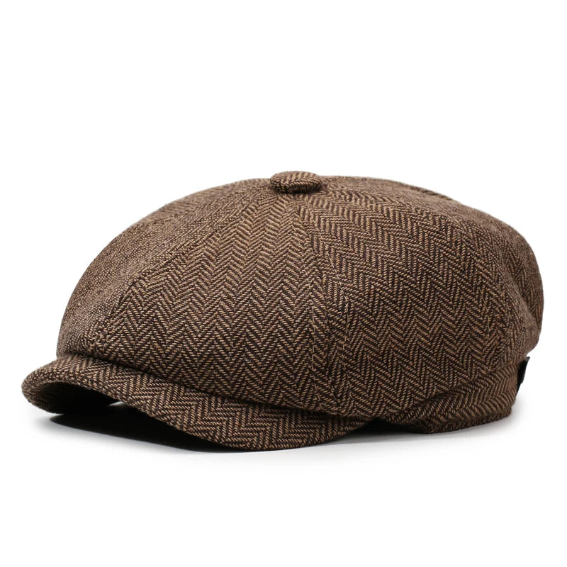 Unisex Casual Newsboy Hat for Travel, Shopping & Vacation - Retro Beret for Spring, Autumn & Winter - ka fei se