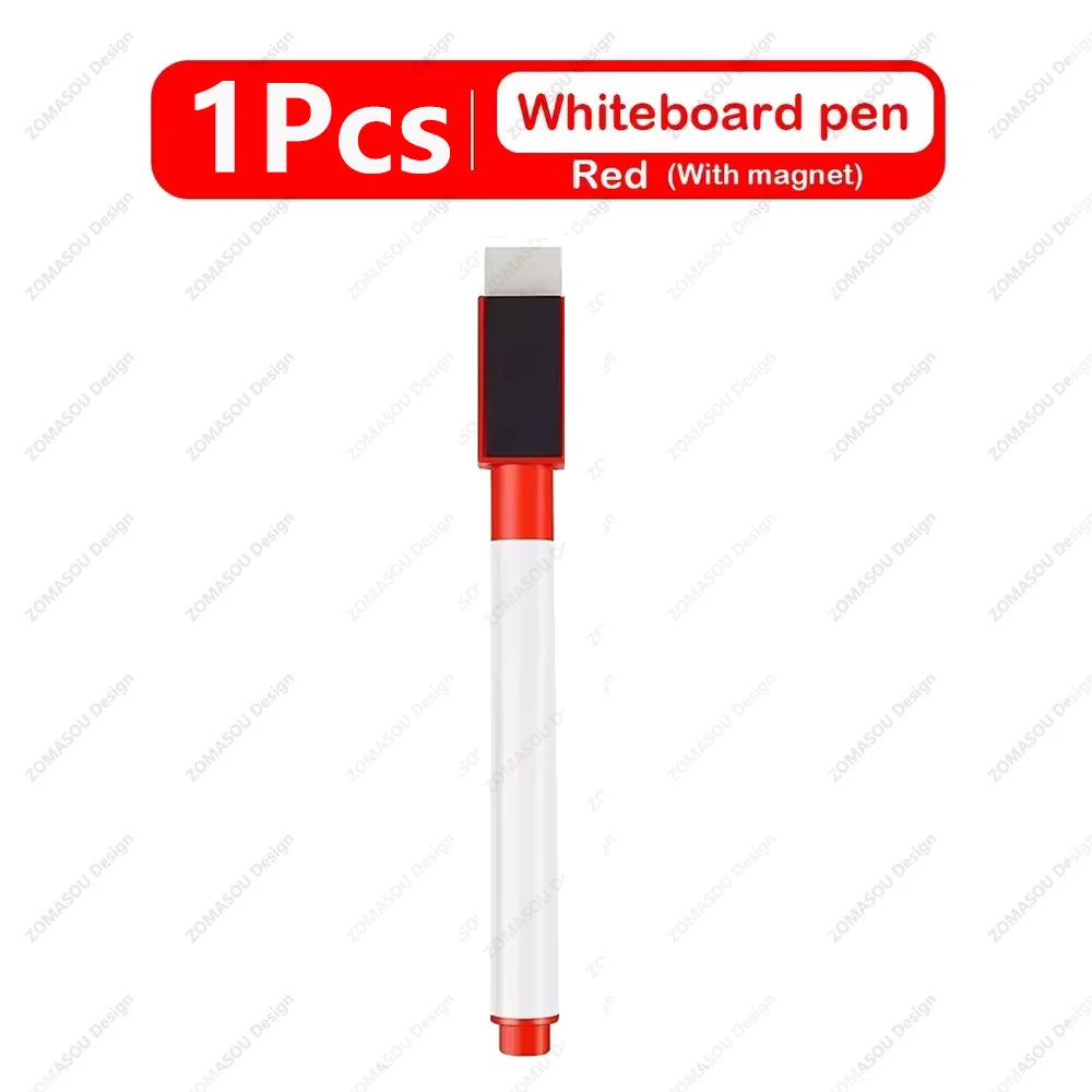48-1Pcs Magnetic Erasable Whiteboard Pen Color Options Numbering Stationery Office Teaching Supplies for Student Blackboard N