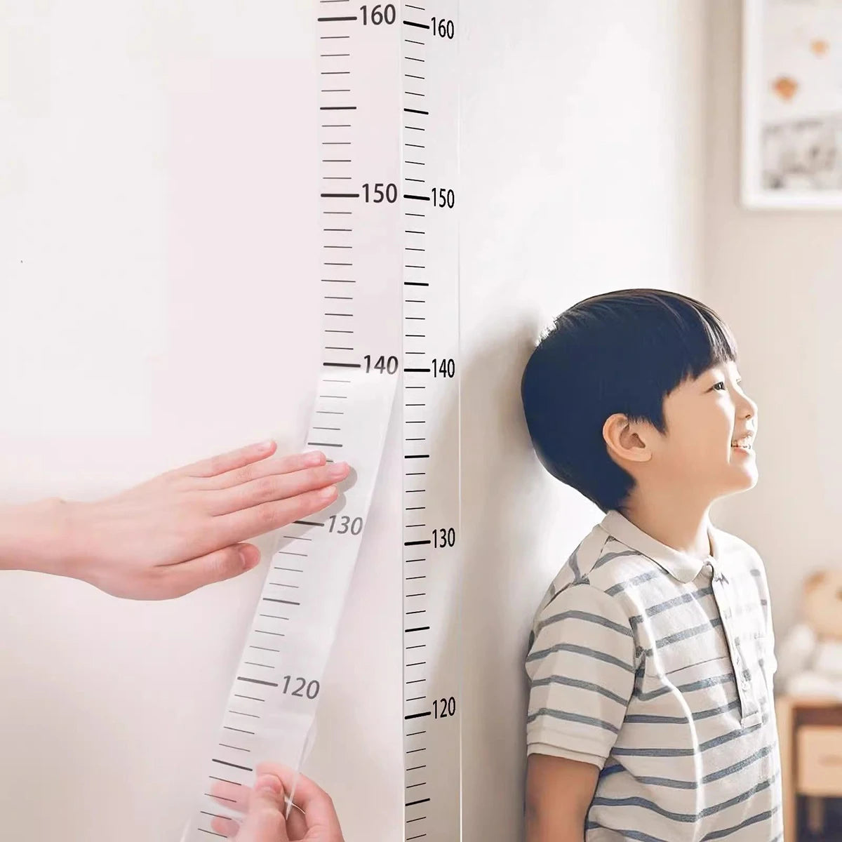 2m Wall Height Measurement Card - Easy-to-Read Durable PC Material Writeable & Removable Ideal for Room Decor Wall Decoration