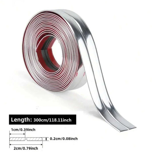 1pc 2cmx3m Self-Adhesive Decorative Trim Tape, PVC Wall Strip for Tile Edging & Corner Finishing