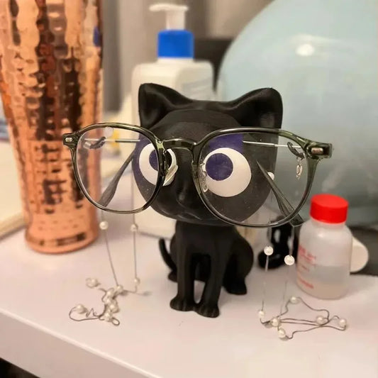 3D Printed Cat Glasses Frame-cute Plastic Desktop Storage Box with Glasses Frame, Home Decoration & Holiday Gift Storage Box