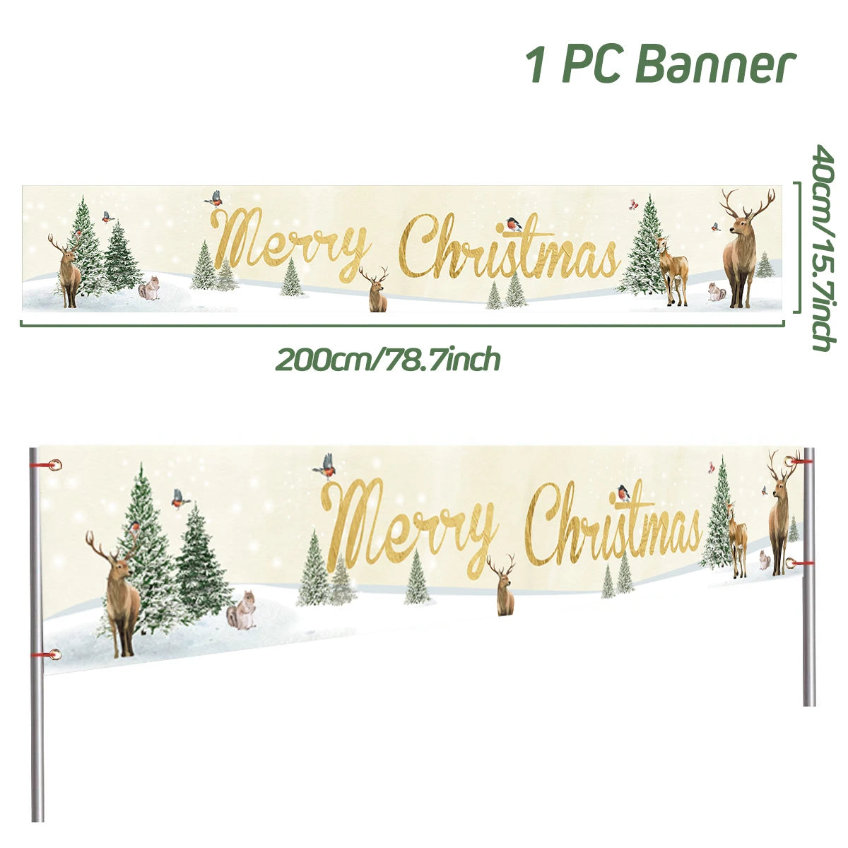 Christmas Outdoor Banner Merry Christmas Decoraton For Home 2023 Cristmas Outdoor Decor Xmas Navidad Noel Happy New Year 2024