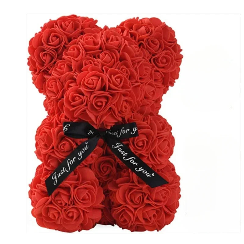 2026 Artificial Flower Eternal Rose Teddy Bear for 520 Mom Mother's Day Birthday Valentine's Day Anniversary Gifts & Decorati