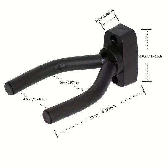 1pc Versatile Guitar Wall Mount Hanger For Multiple Specifications - Electric/Classical/Folk Guitars, Bass Guitars - Metal Ho