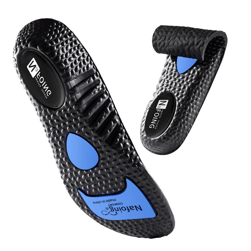 Soft-soled Sports Insoles for Men Shock-absorbing and Breathable in Summer Not Tiring To Stand for A Long Time - Black / EU43