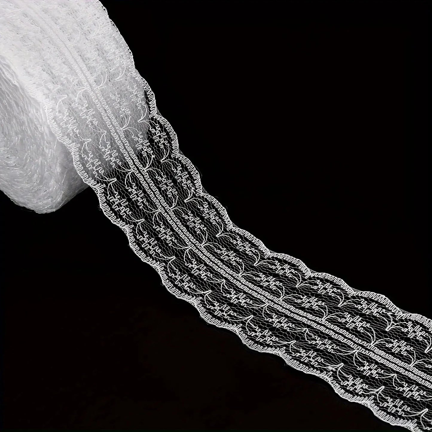 White Lace Ribbon Trim 10.9 Yards, Wedding Decoration for Gift Wrapping, Sewing & Dress Crafts