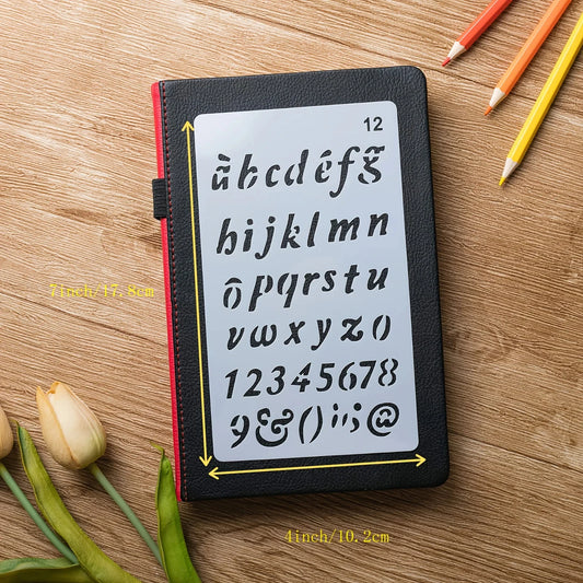 12 English Alphabet Templates, Suitable for Wooden Art Letter Painting, Reusable Template Crafts Drawing Templates, Suitable