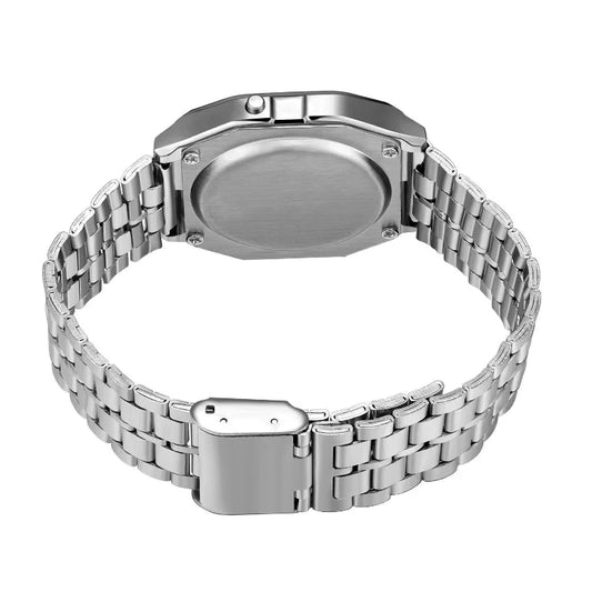 F91W Non-Waterproof Steel Band Watch For Women, Men, Business Clock, Multi-Functional LED Digital Sports Watch, Electronic Cl