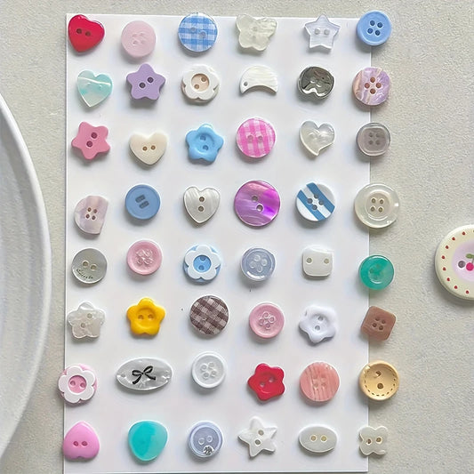 10-100pcs Korean style Cream Color Plastic Buttons Crafts DIY Scrapbooking Cute Sewing Button Apparel Accessories Randomly