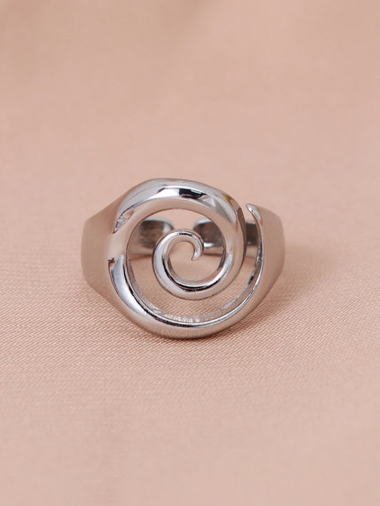 Vintage Punk Irregular Hollow Rotundity Metal Open Rings for Women Gothic Rings Y2K Jewelry
