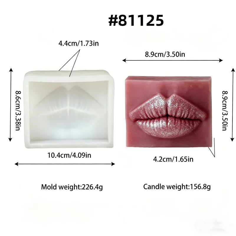 Lips Mother Baby Embossed Silicone Soap Mold Handmade Soap Epoxy Resin Casting Mold Rectangle 3D Relief Wax Candle Mould Deco