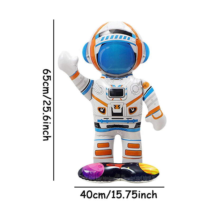 3D Astronaut Foil Balloon Rocket Balloons Space Ballons For Boy Kids Astronauta Universe Series Outer Space Birthday Party De