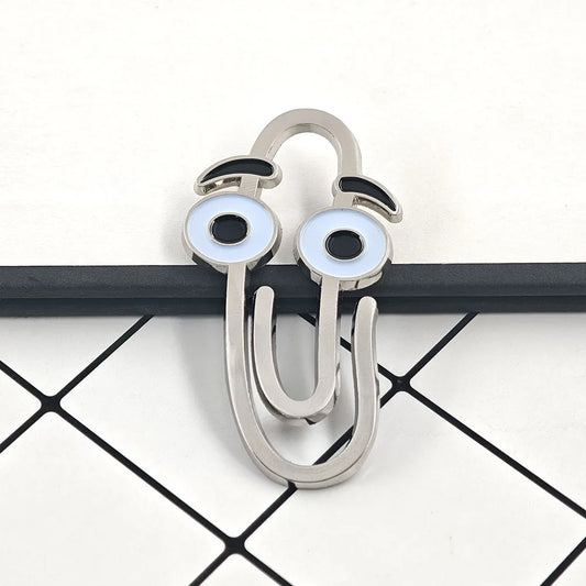Retro Clippy Refrigerator Magnet Classic Microsoft Office Paperclip Brooch