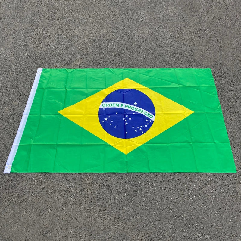 90+150cm 60*90cm Size Large Brazil Flag Hanging Polyester Digital Print Brasil Brazilian Banner for Celebration - Camouflage