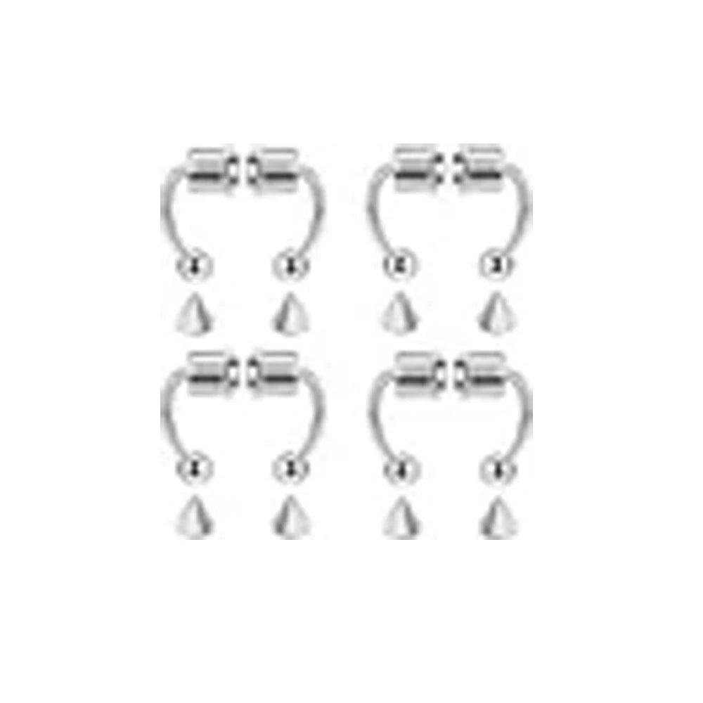 Women Fake Piercing Nose Ring Hoop Septum Non Piercing Nose Clip Rock HipHoop Stainless Steel Magnet Fashion Punk Body Jewelr