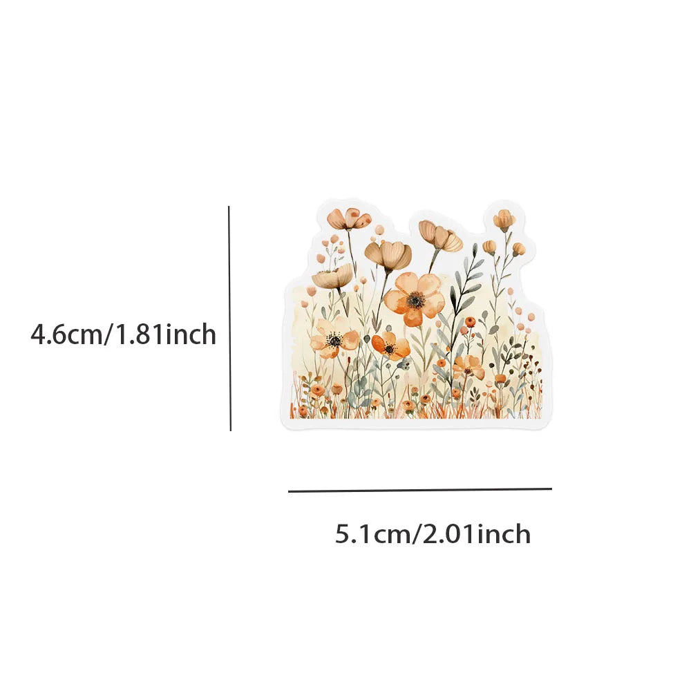 50PCS Watercolor Clip Art Stickers Exquisite Handheld Materials Phone Cases Laptop Suitcases Water Cups Waterproof Stickers