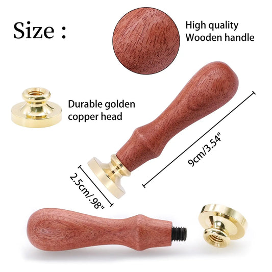 Custom Wax Seal Stamp and Wooden Handle set, For Wedding Invitation, Multiple Designs, Personalized Logo Wax Stamp, Initial W