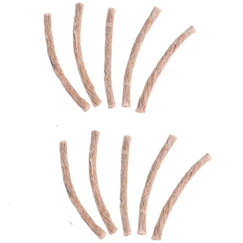 10Pcs Survival Wick Hemp Cord Camping Lighter Hemp Fire Starters Outdoor Wick Camping Ropes Survival Tools - 10pcs