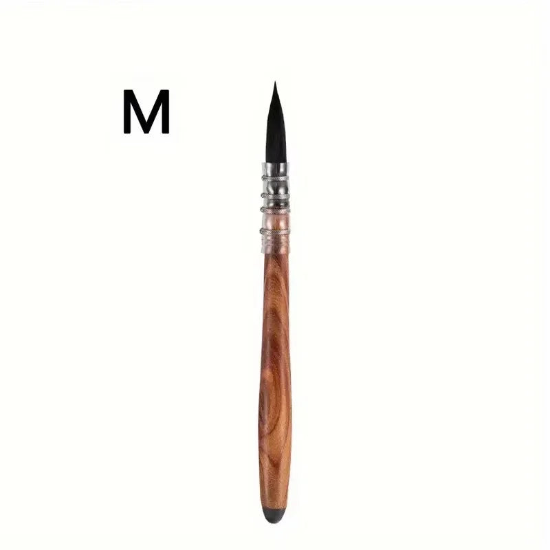 High quality art brush, high-quality 2-in-1 watercolor brush - soft round tip, watercolor supplies printmaking brush - M