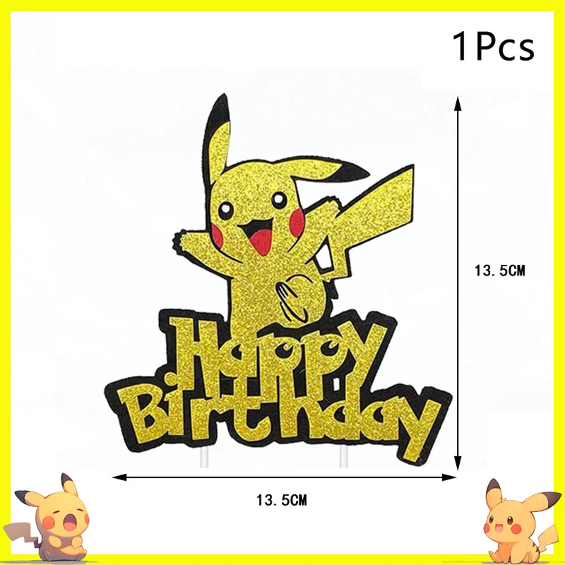 Cake Decoration, Pokemon Cake Topper, Pikachu Party Decor, Kids Birthday Supplies, Cake Decorating Gifts, Anime Figure Decora