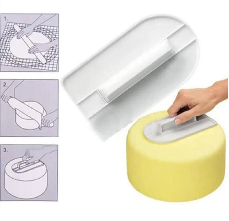 1 Piece Small Icing Fondant Cake Decorating Sugar Craft Sugarcraft Icing Mold Plastic Cake Smoother Polisher Tools