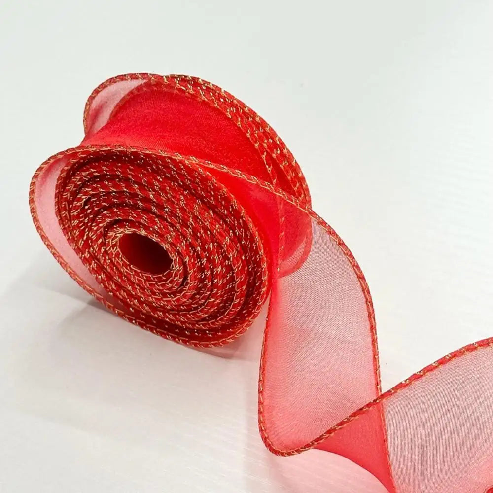 40mm 10Yards Fishtail Organza Satin Ribbon Reflective Iridescent Wavy Edge Ribbon for Gift Wrapping DIY Bow Craft Gift Wrappi