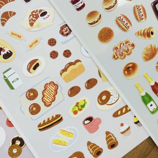 Korean Import Suatelier Baking Bread Cake Desserts Food Stickers Scrapbooking Diy Journal Stationery Sticker Deco School Supp