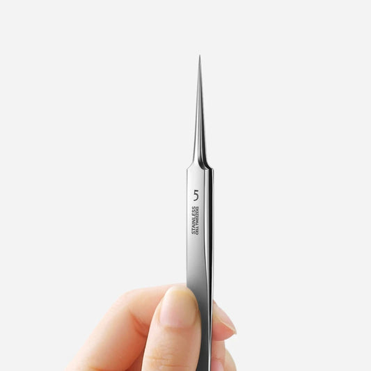 German Ultra-fine No. 5 Cell Pimples Blackhead Clip Tweezers Beauty Salon Special Scraping & Closing Artifact Acne Needle Too