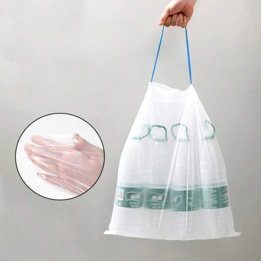 45x50cm Scented Drawstring Trash Bags - Thickened Large Fragrant Garbage BagswithHandles, 4 Scents (Rose/Lavender/Lemon/Vanil