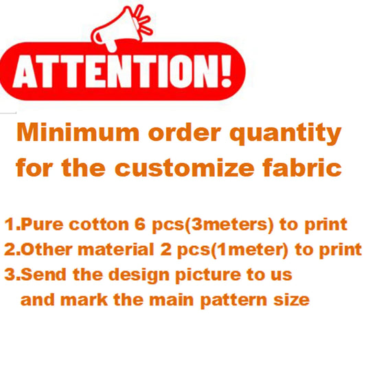 personalized 1pcs 50*140cm Your Design Customized Fabric Cotton polyester for sewing