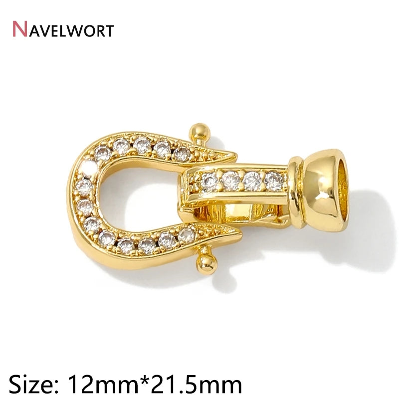 18K Gold Plated Brass Metal Connector Clasps For Jewelry Making,Locks For Bracelet,Pearl Necklace Clasps,Jewelry Accessories