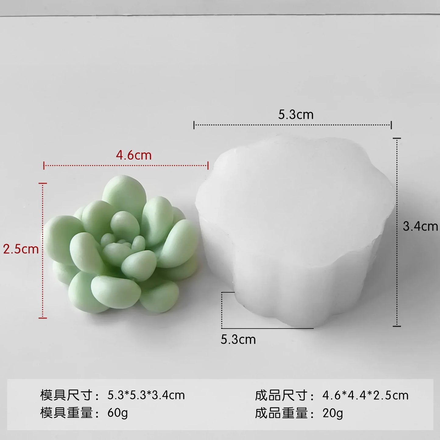 DIY Cactus Aromatherapy Candle Silicone Mold Simulation Cactus Dropper Resin Gypsum Ornament Mold DIY Glue Resin Succulent Mo
