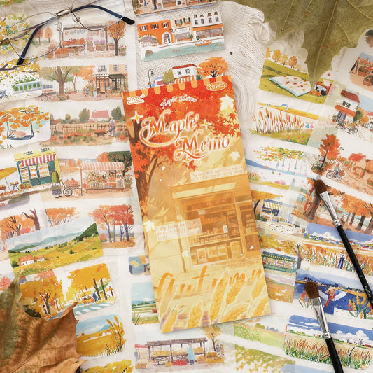 Cartoon Cat Landscape Stickers 3D Pocket Cabin Scene, 4 Seasons, DIY Crafts for Kids