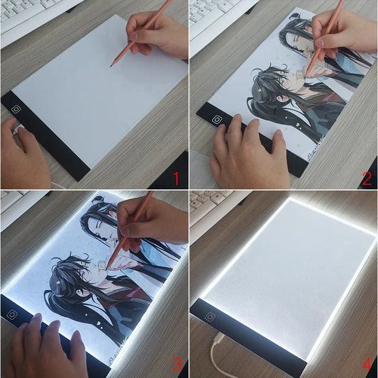 A4 Level Dimmable Led Drawing Copy Pad Board Children's Toy Painting Educational Kids Grow Playmates Creative Gifts For Child