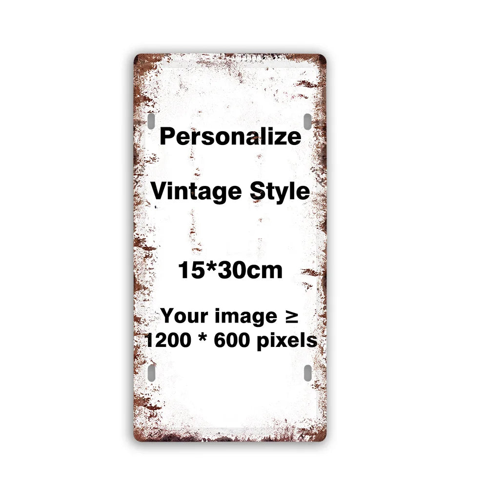 Custom Metal Tin Sign Vintage Wall Art Poster Personalise Room Decoration, Personalized Gift Free Design - 1530VerticalRetro