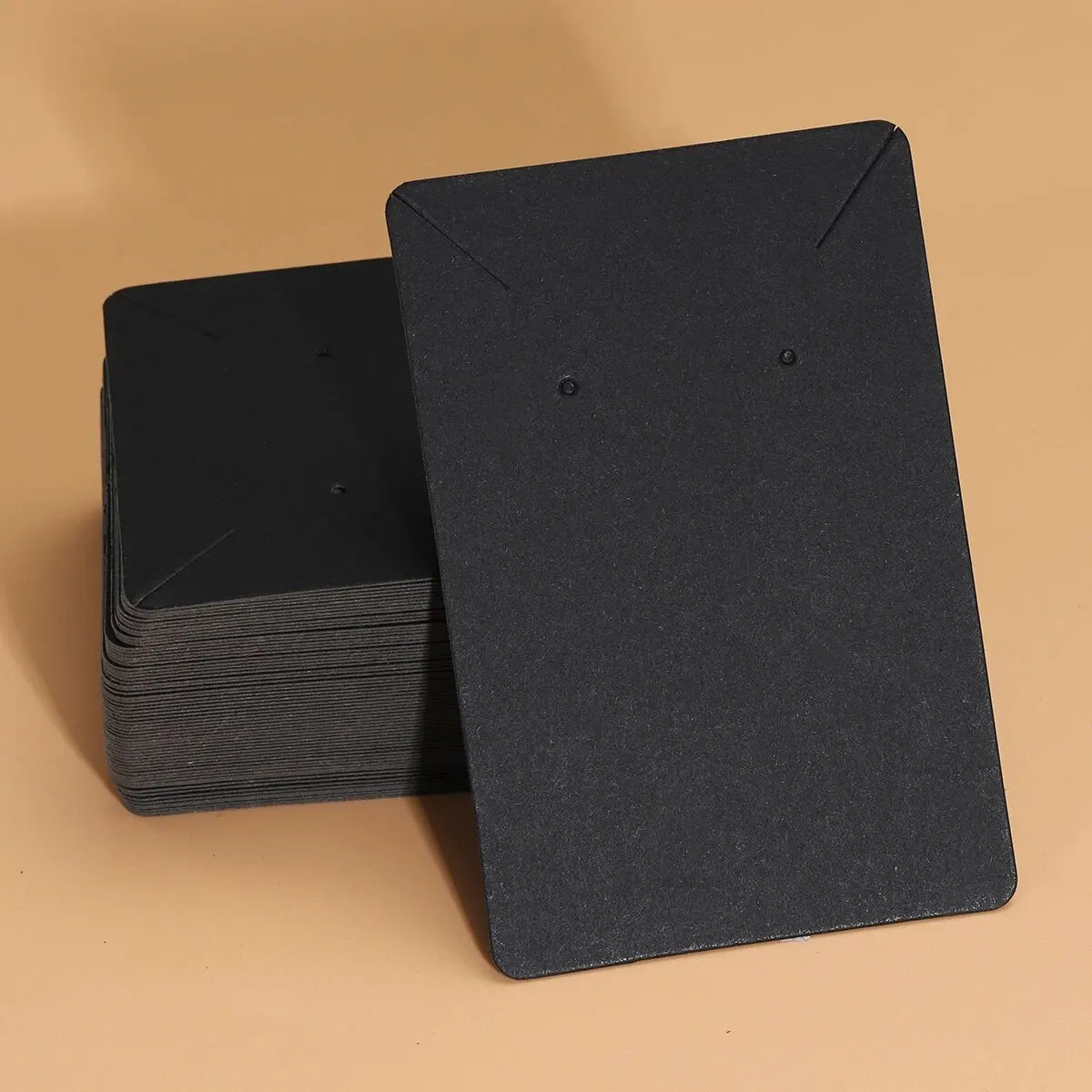 50pcs 6x9cm Necklace Earrings Ear Studs Packaging Card Blank Jewelry Display Card Kraft Paper Card For Jewelry Packaging - bl