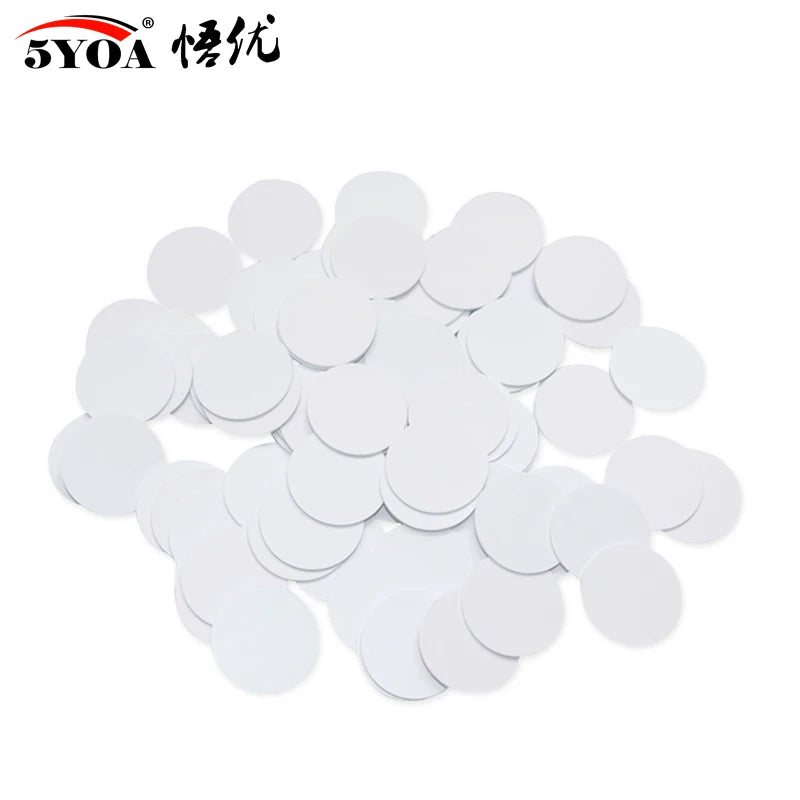 5YOA 5/10/20pcs Rfid Smart Chip T5577 Coin Card Sticker Id 125khz 25mm Replicable Label Token Rewritable Key Em4305 Badge